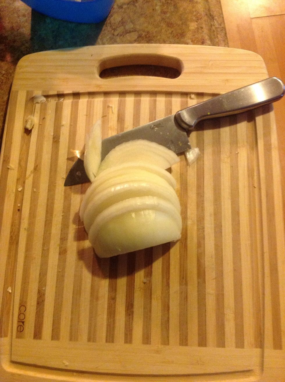 Chop up a medium onion