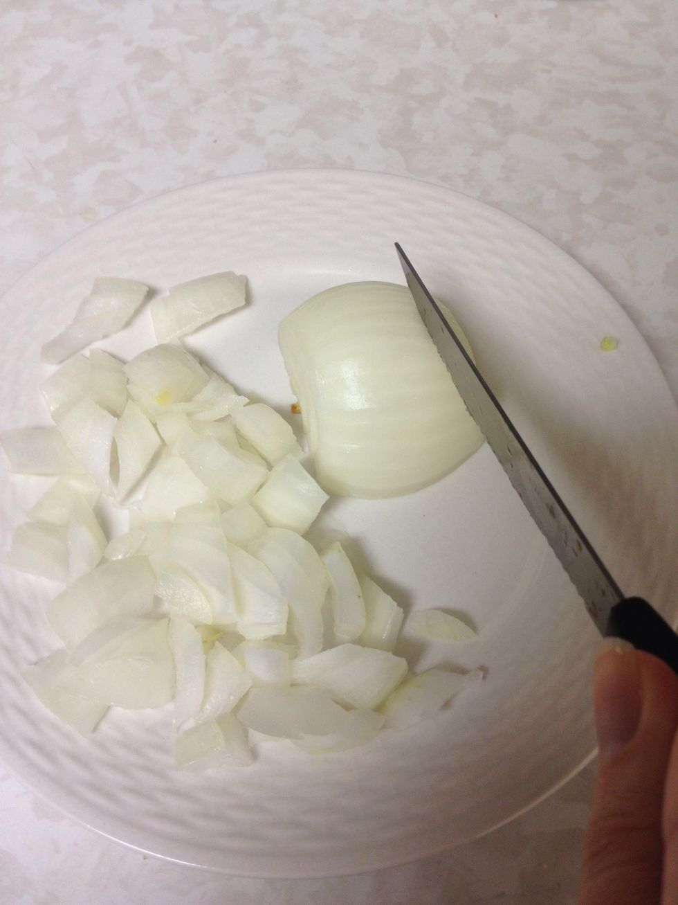 Chop up one small onion.