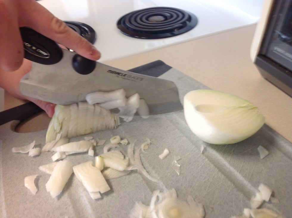 Chop up one whole onion.