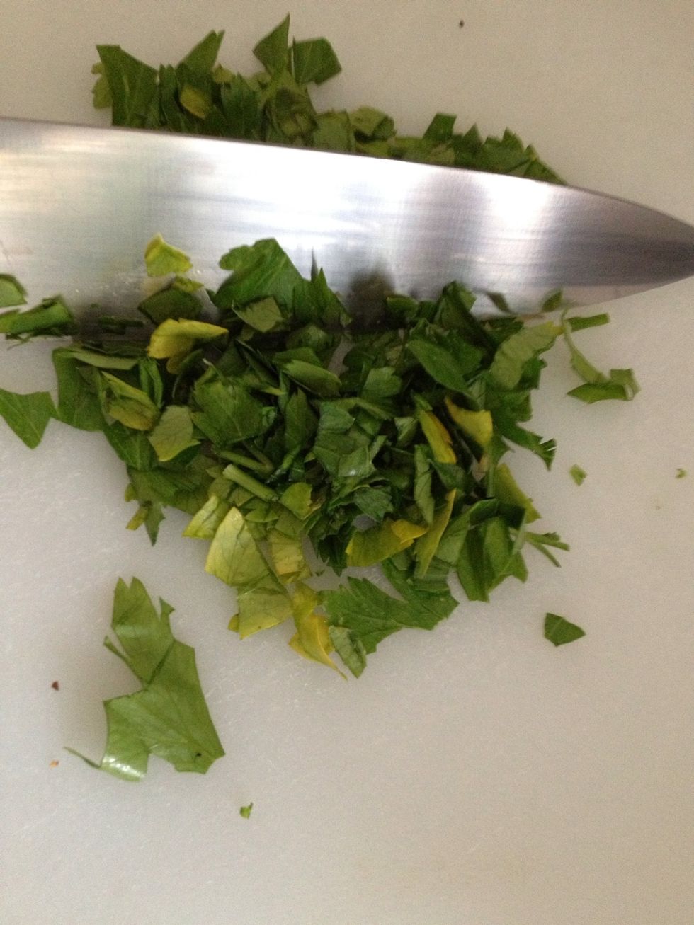 Chop up some fresh parsley...