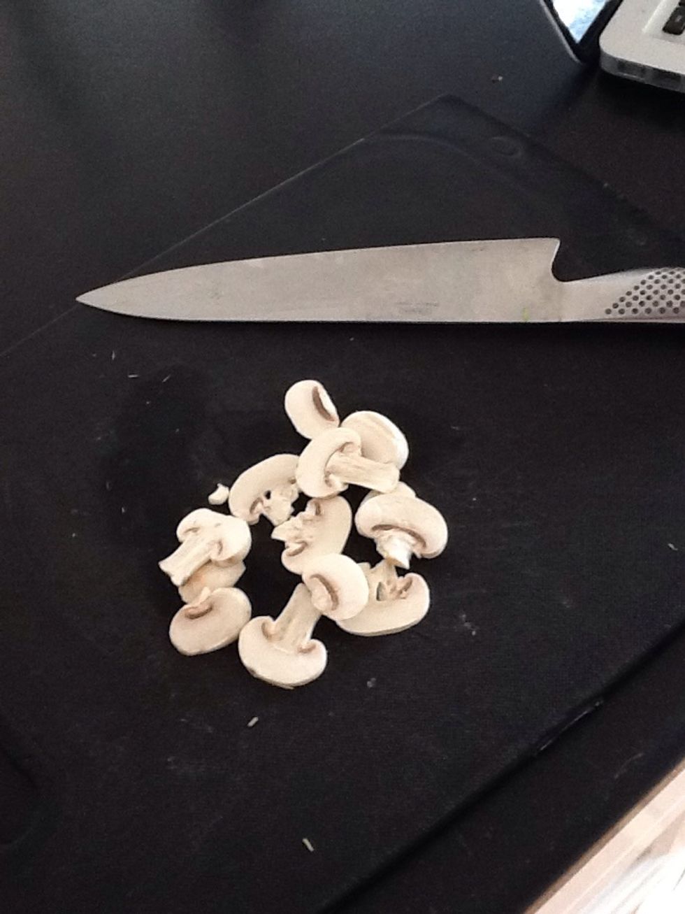 Chop up some mushrooms