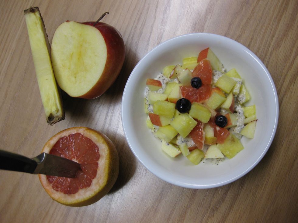 chop up some of your favorite fruit ...and you have a breakfast for 2! ....
