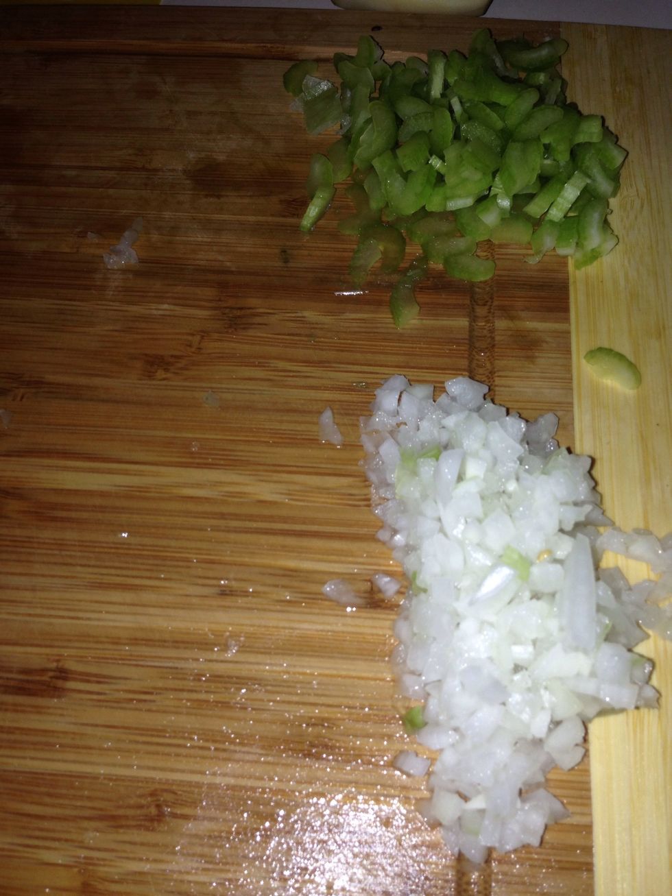 Chop up some onion and celery