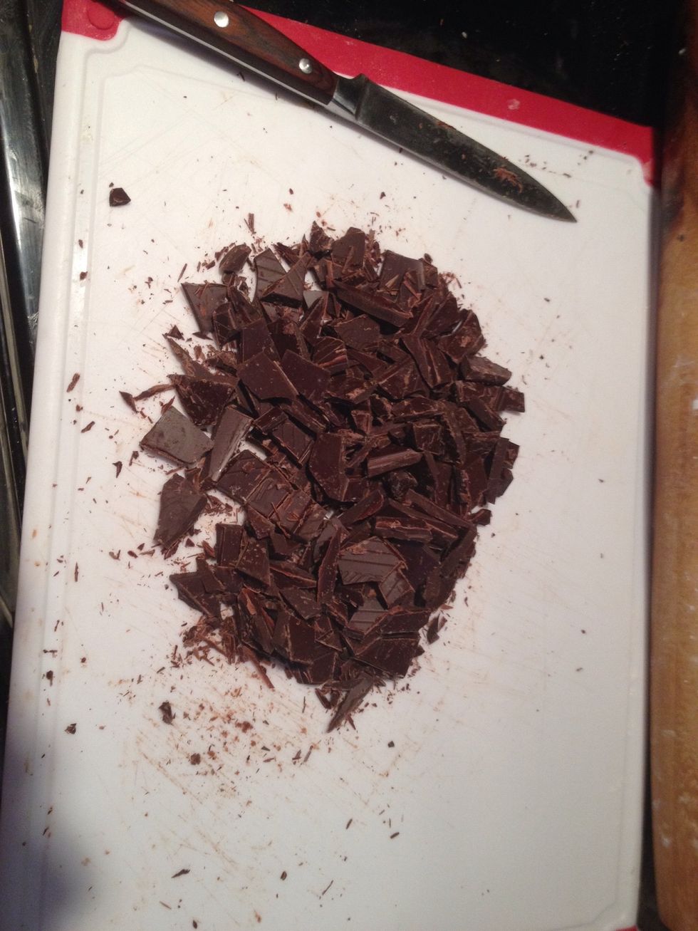Chop up the chocolate into small pieces