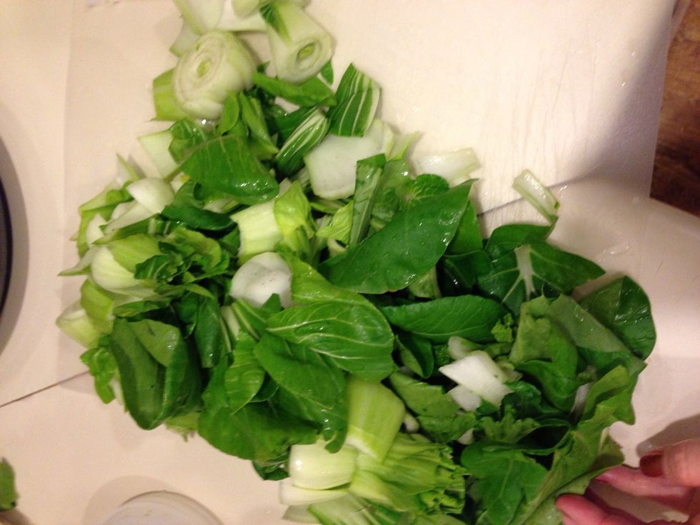 Chop up your bok choy.