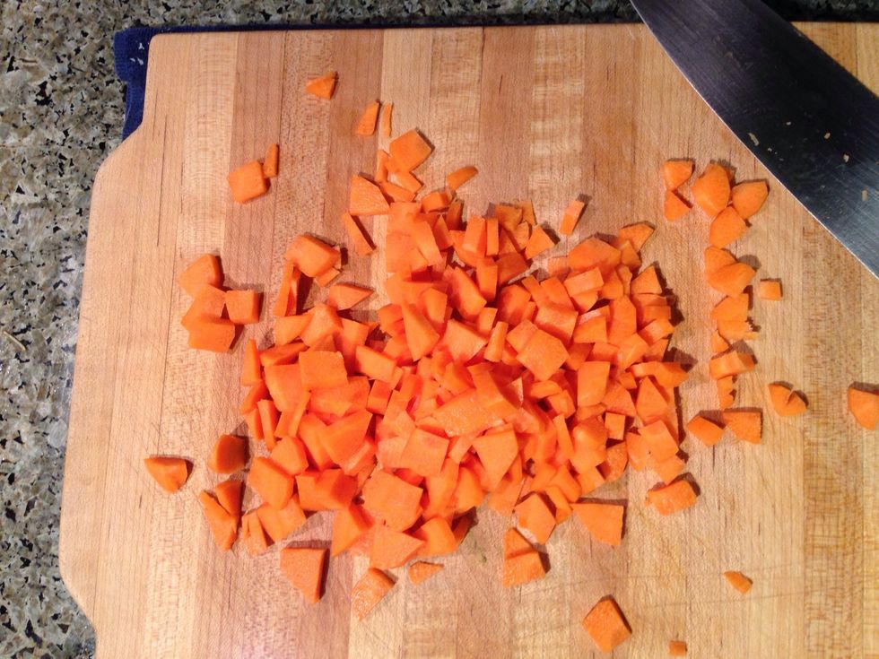 Chop up your carrot, celery and onion