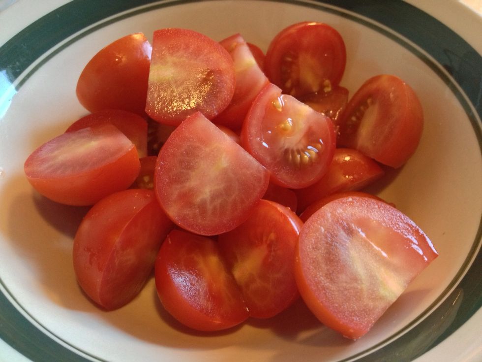 Chop up your tomatoes. I like them big and chunky.