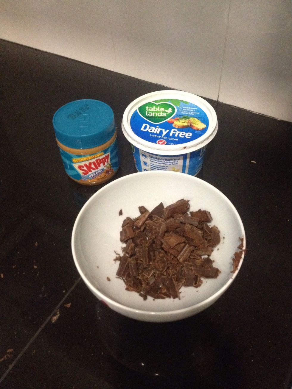 Chop ur chocolate into small bits