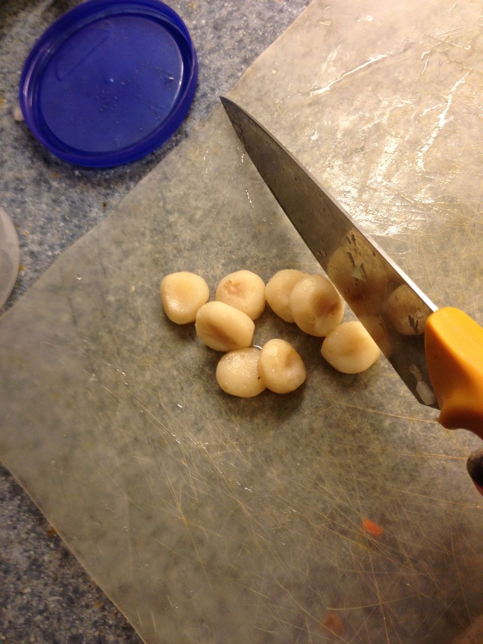 Chop water chestnuts !