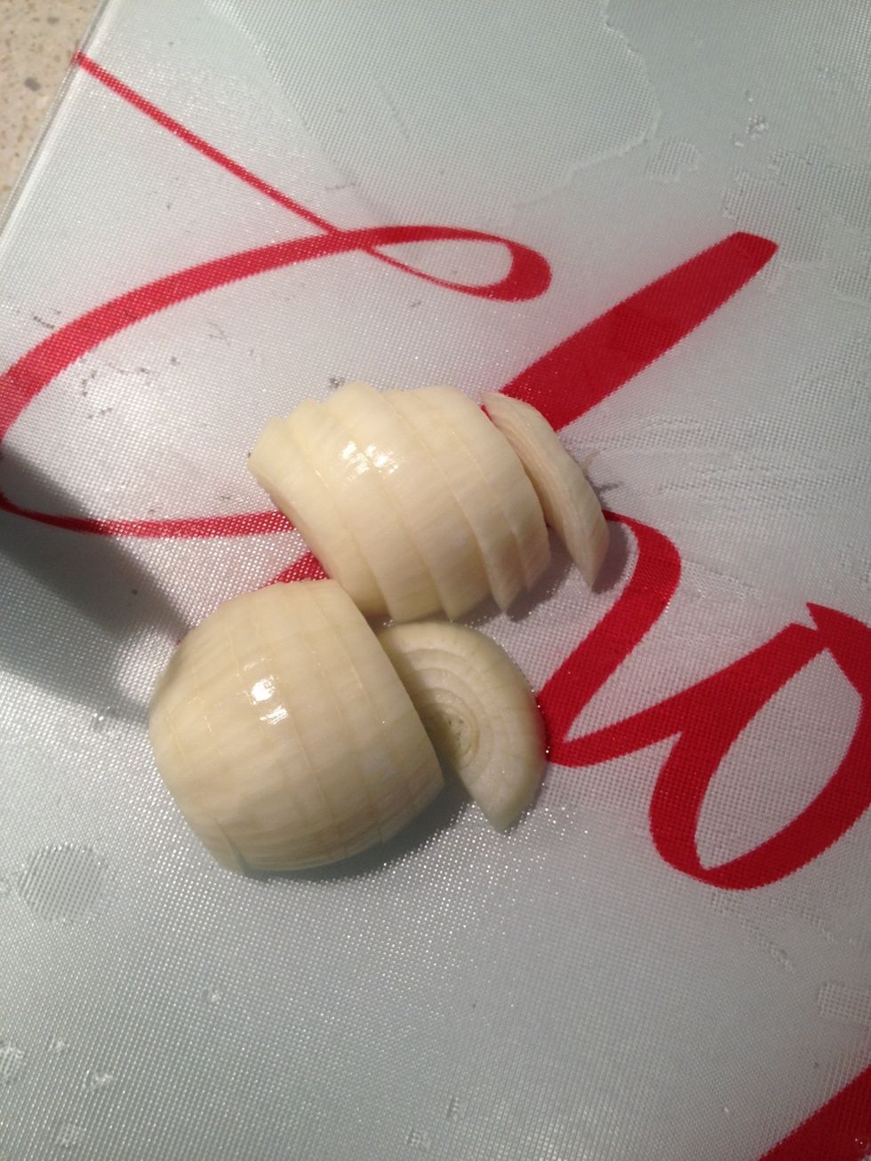 Chop yer small onion, not too fine