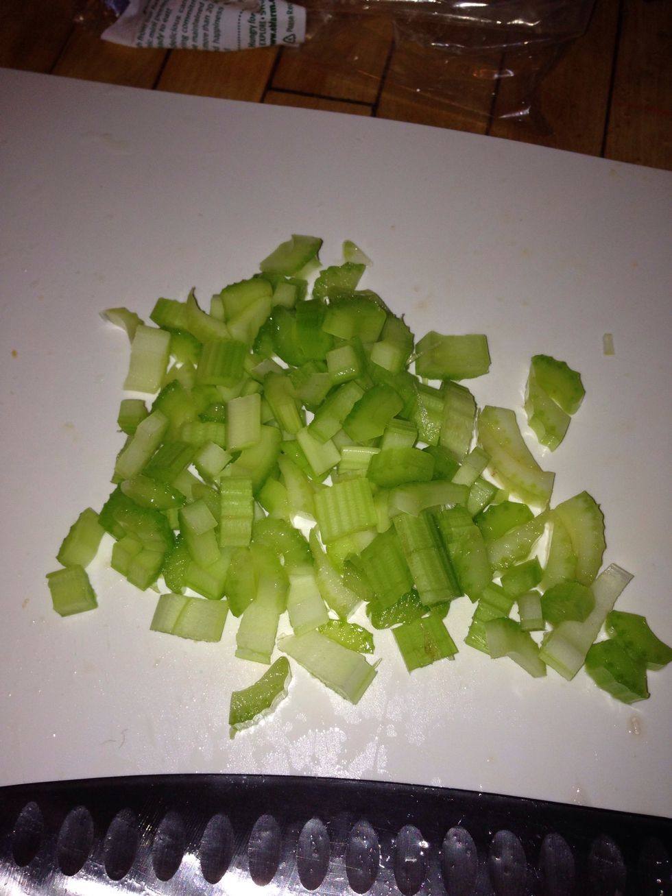 Chop your celery.