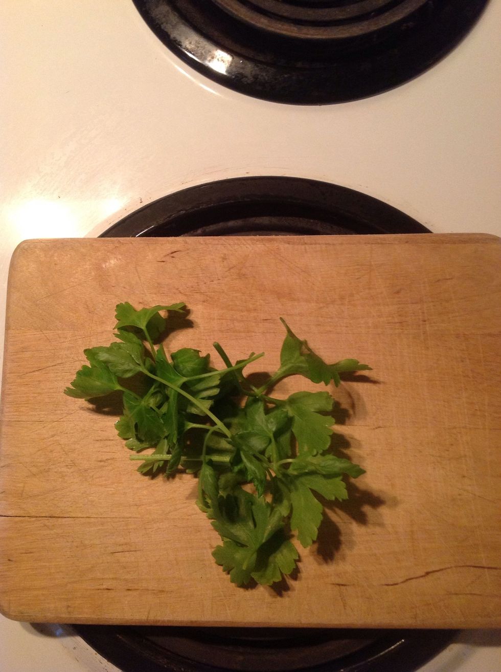 Chop your fresh parsley