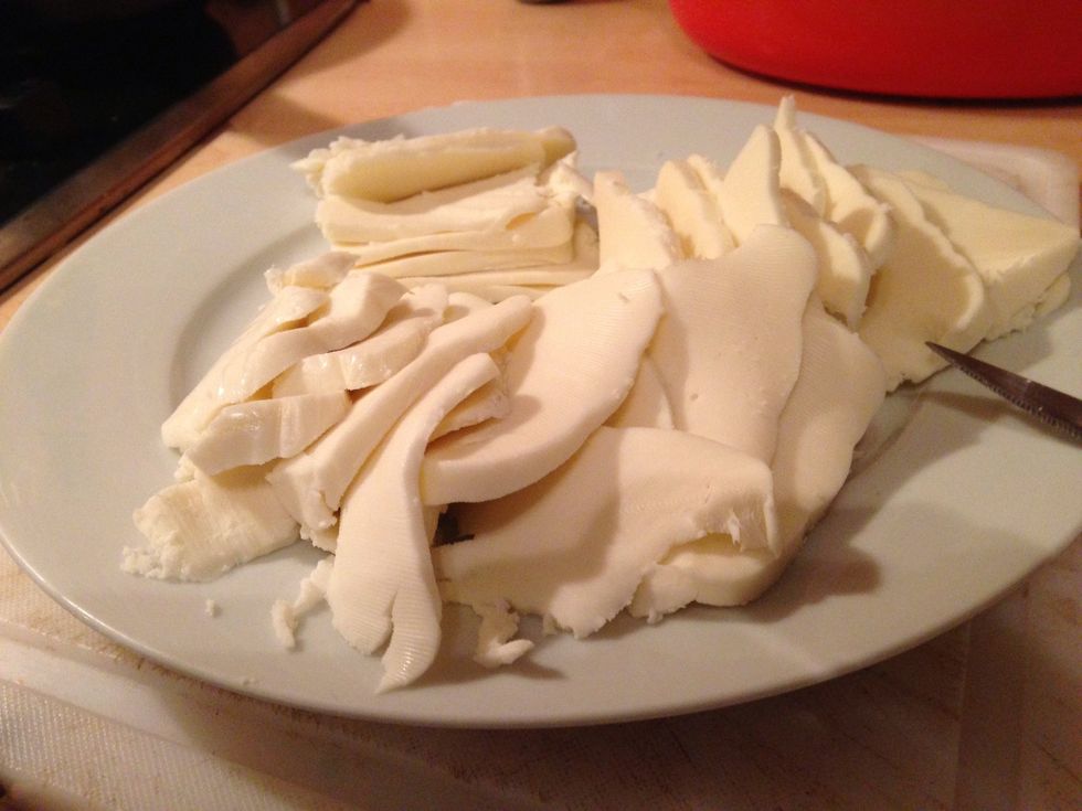 Chop your mozzarella