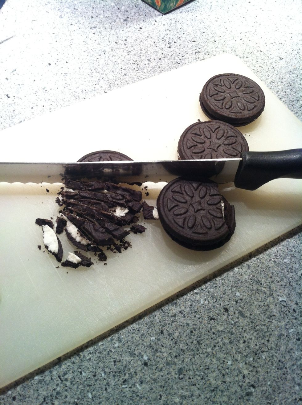 Chop your "oreos"