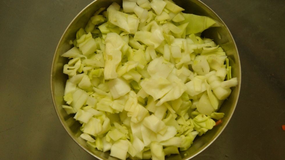 Chopped cabbage