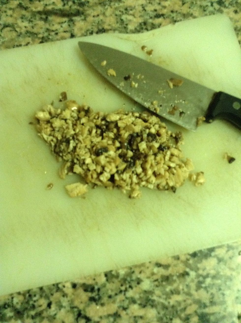 Chopped finely the cooked chicken