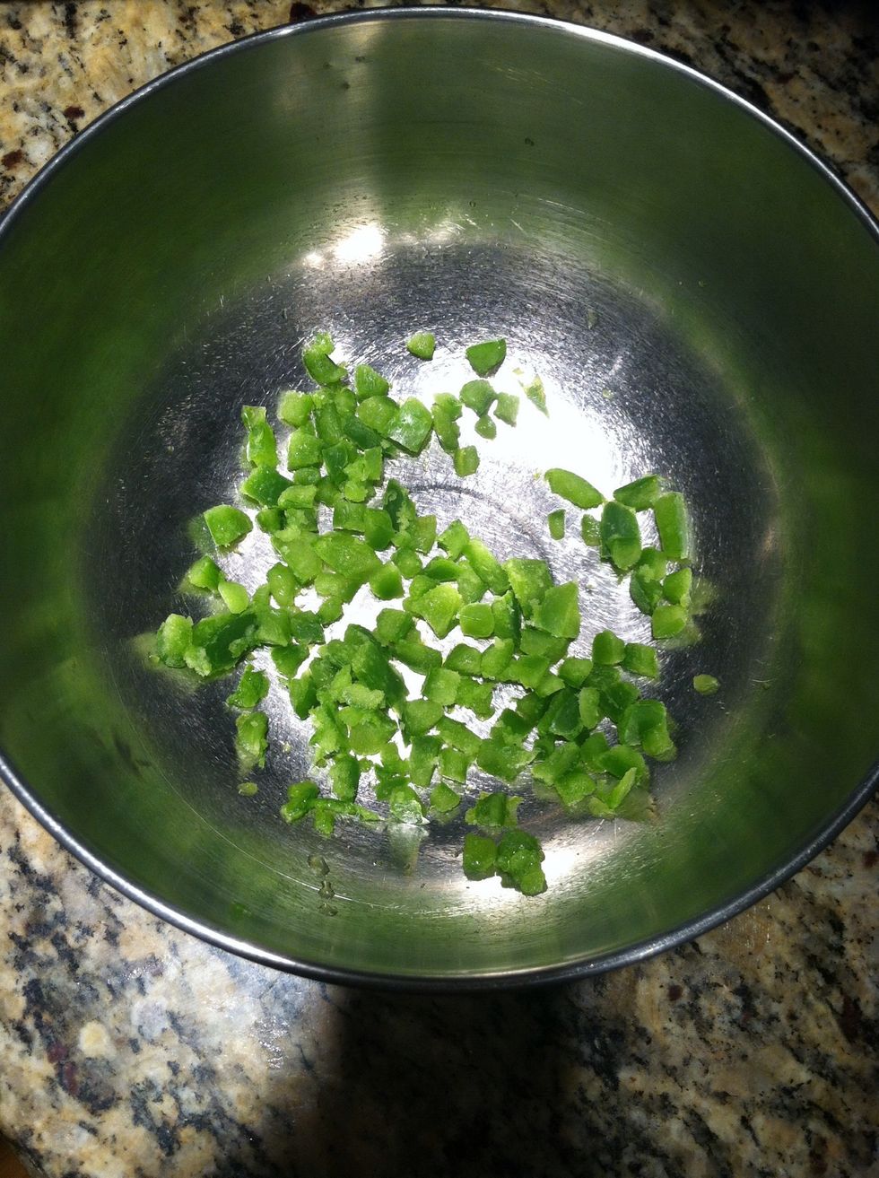 Chopped green peppers