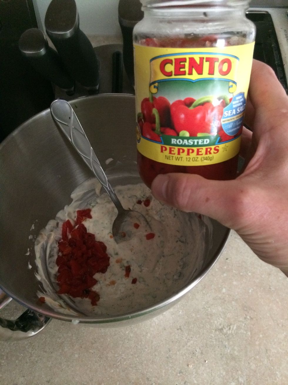 Chopped roasted red peppers