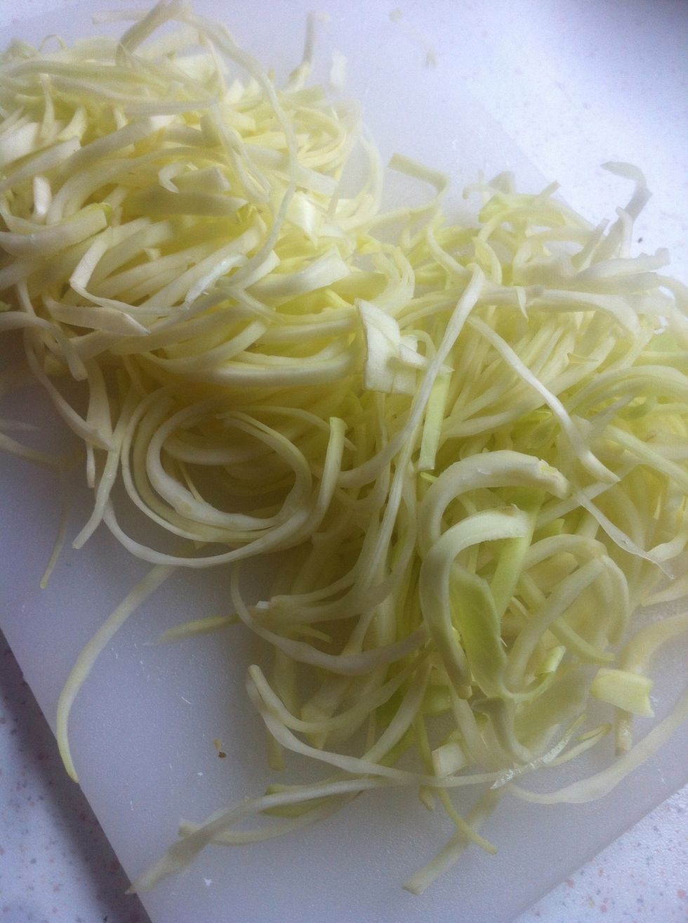 Chopped some white cabbage