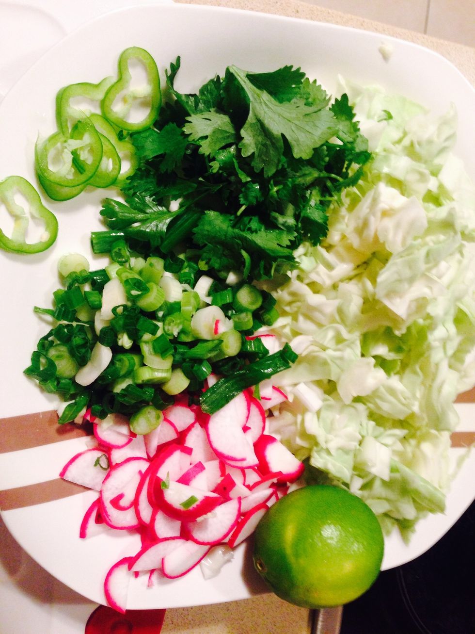 Chopped veggies