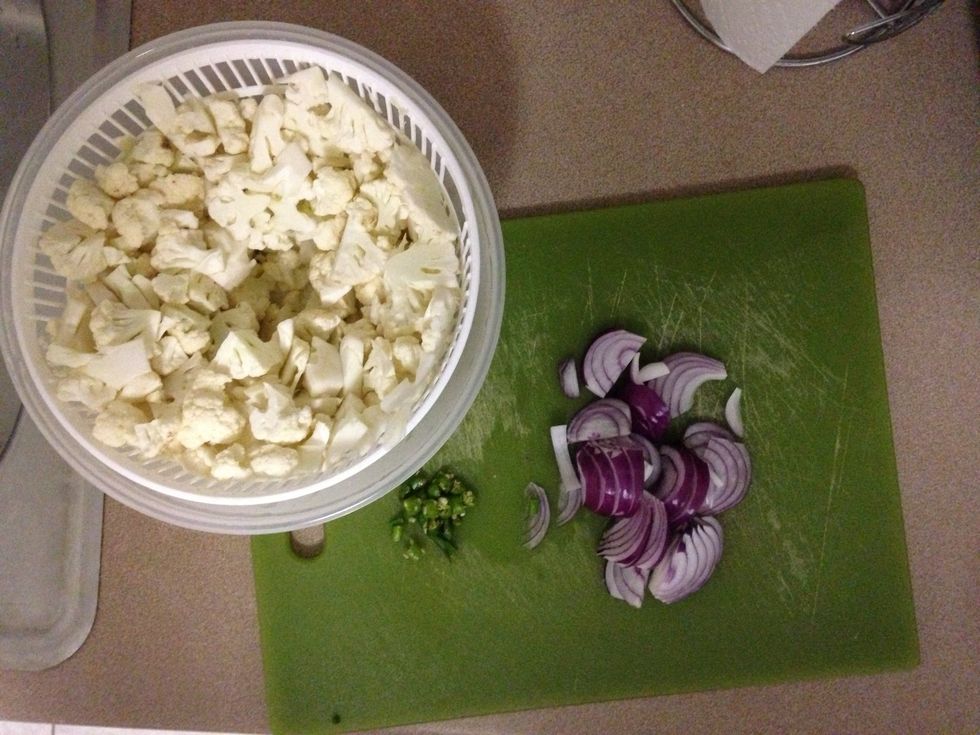 Chopped veggies