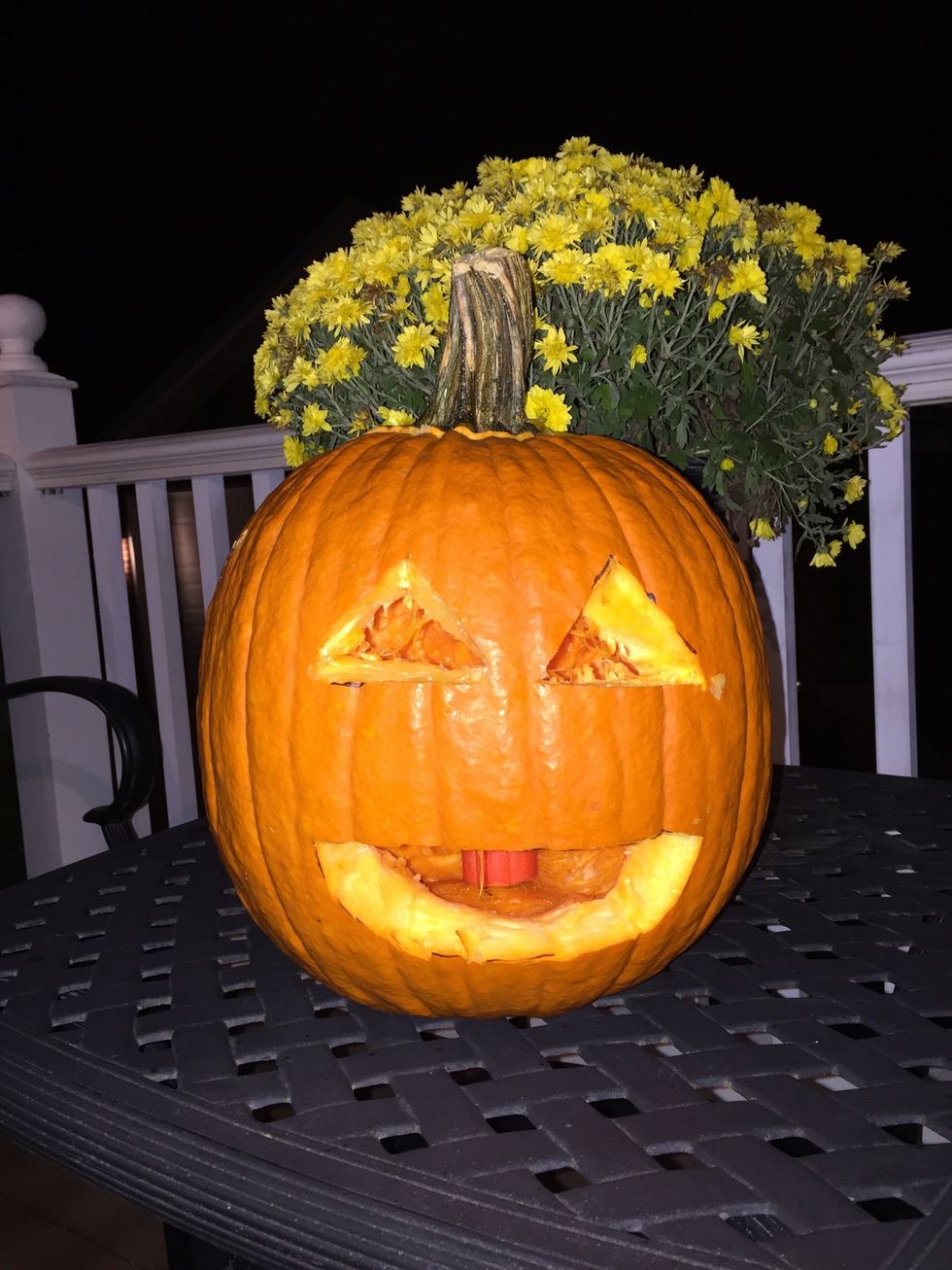 Chose a prominent location to show off your pumpkin.