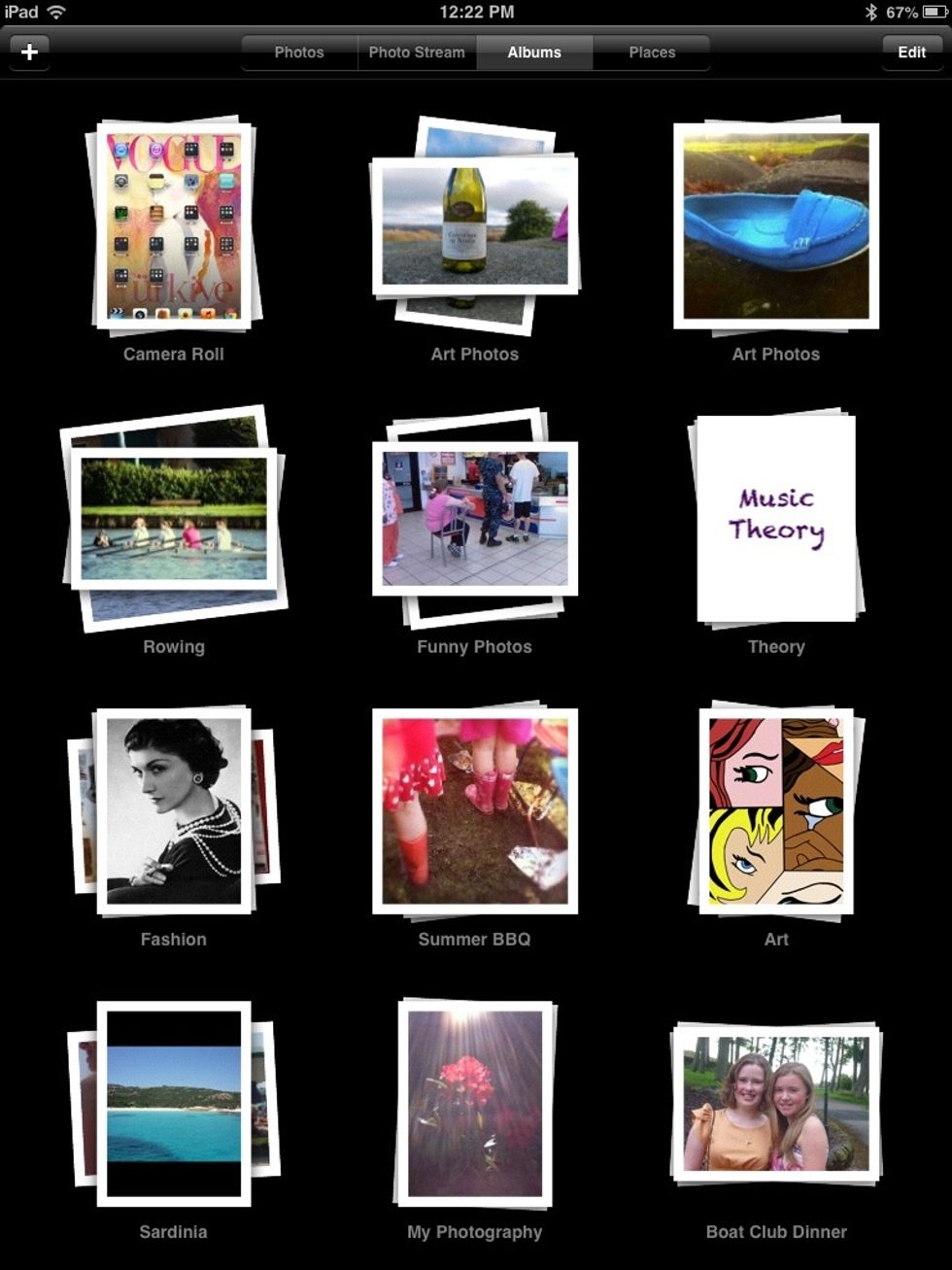 Chose an album you want to change the cover of and open it.