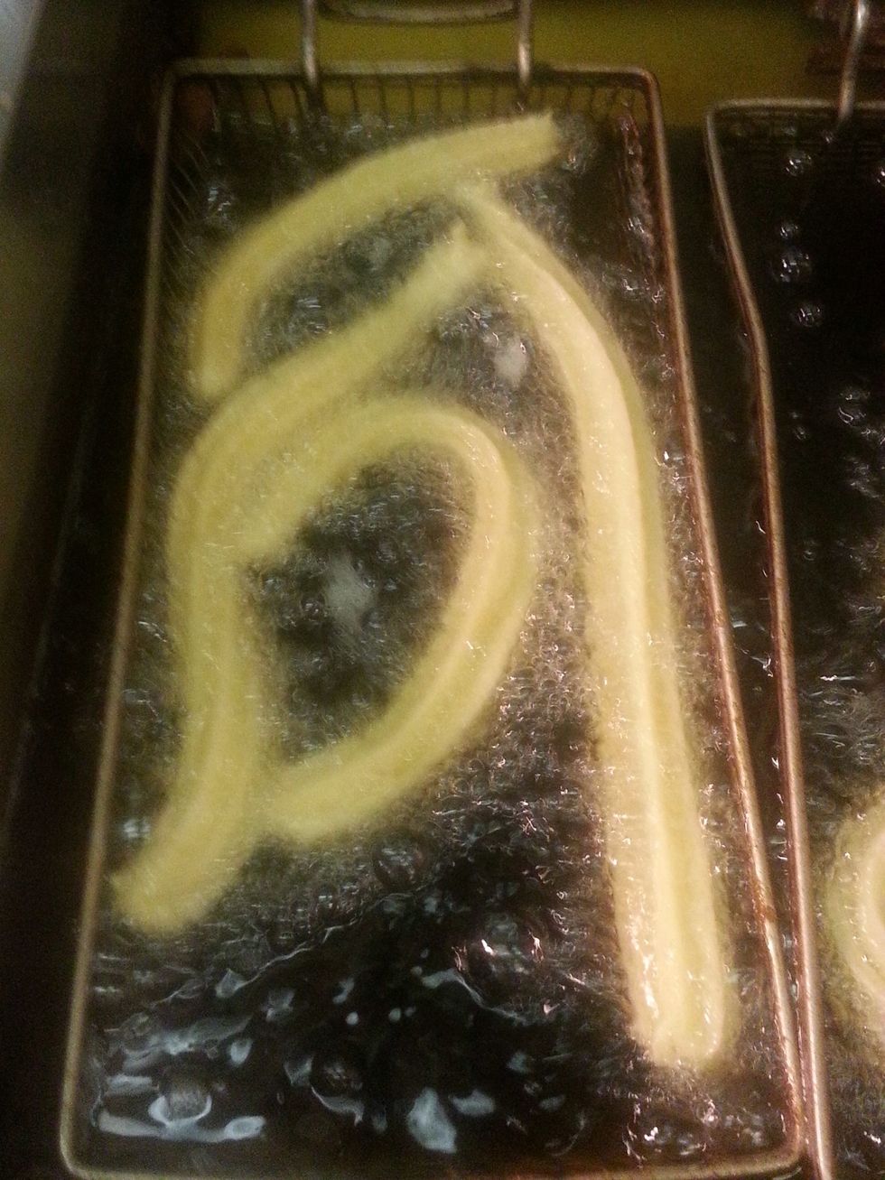 Churros frying