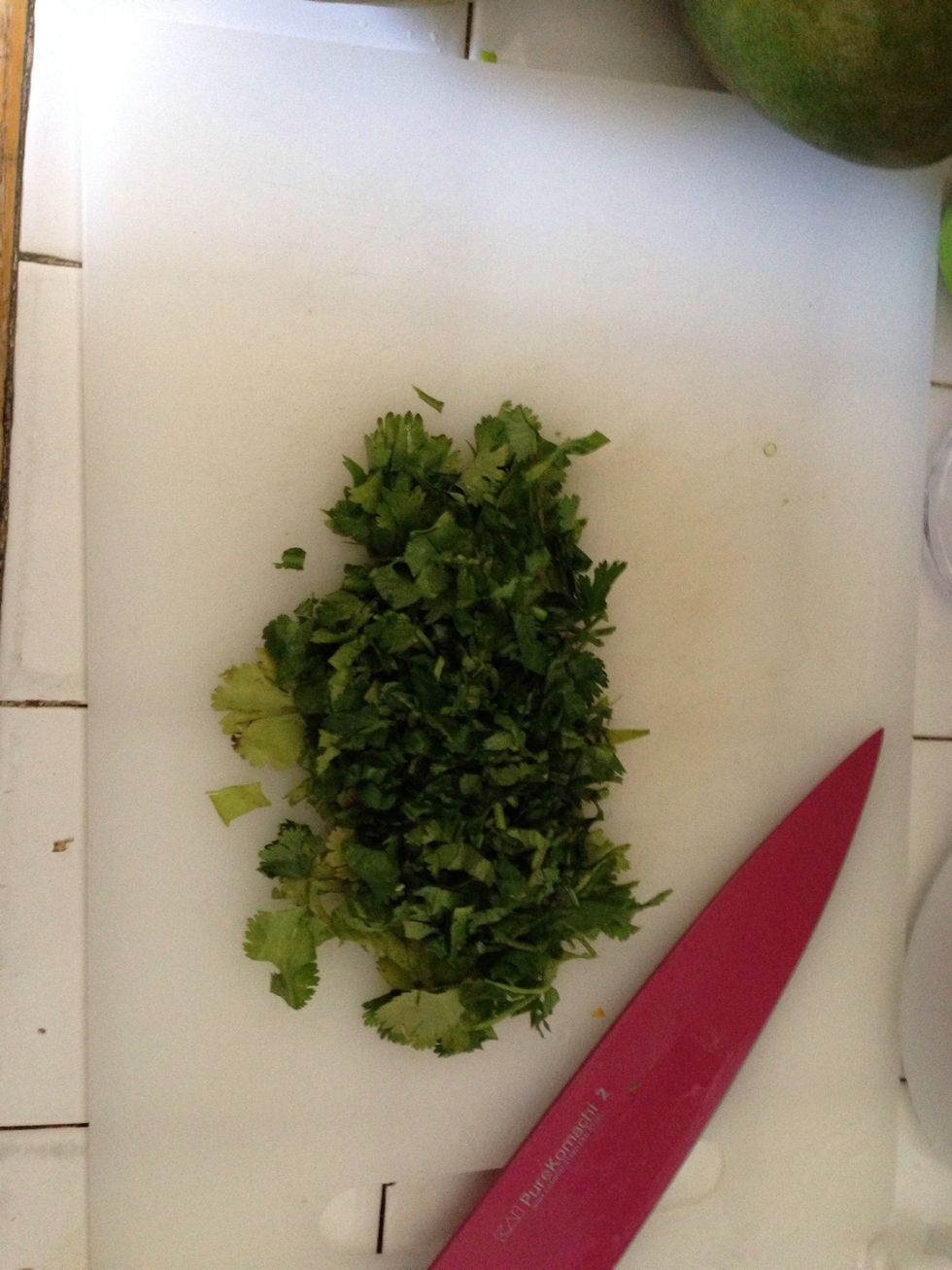 Cilantro chopped.