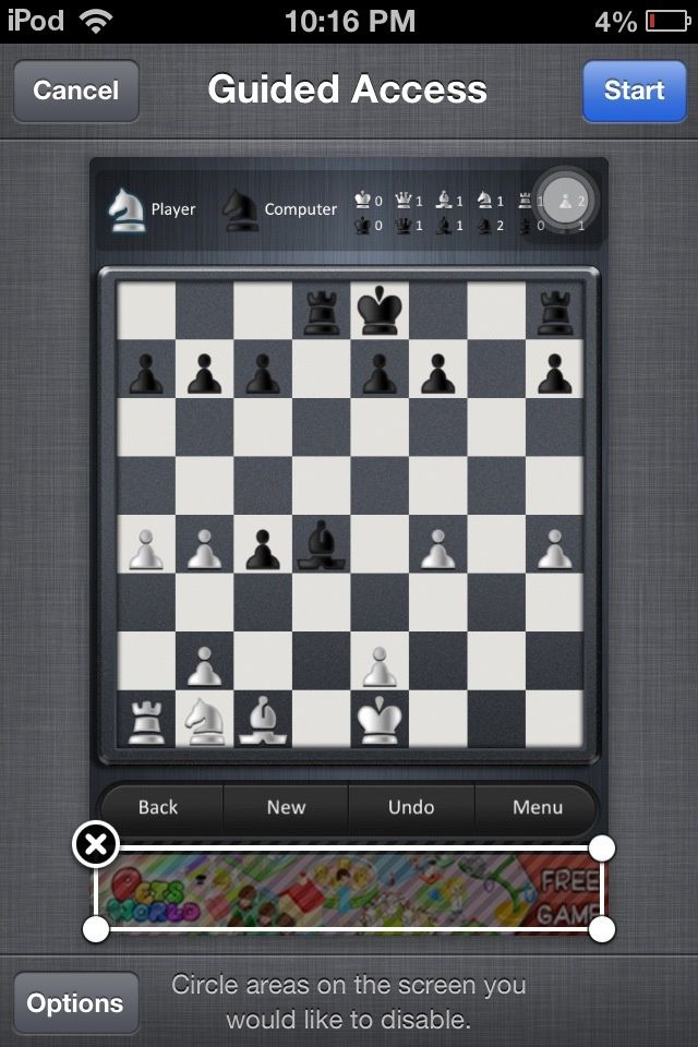 Circle how much you want to be disabled. In this case, I am disabling an advert :-)