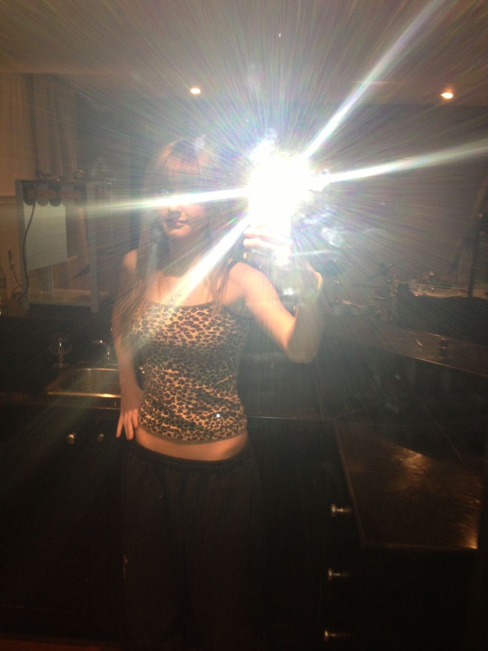 Classic flash in mirror