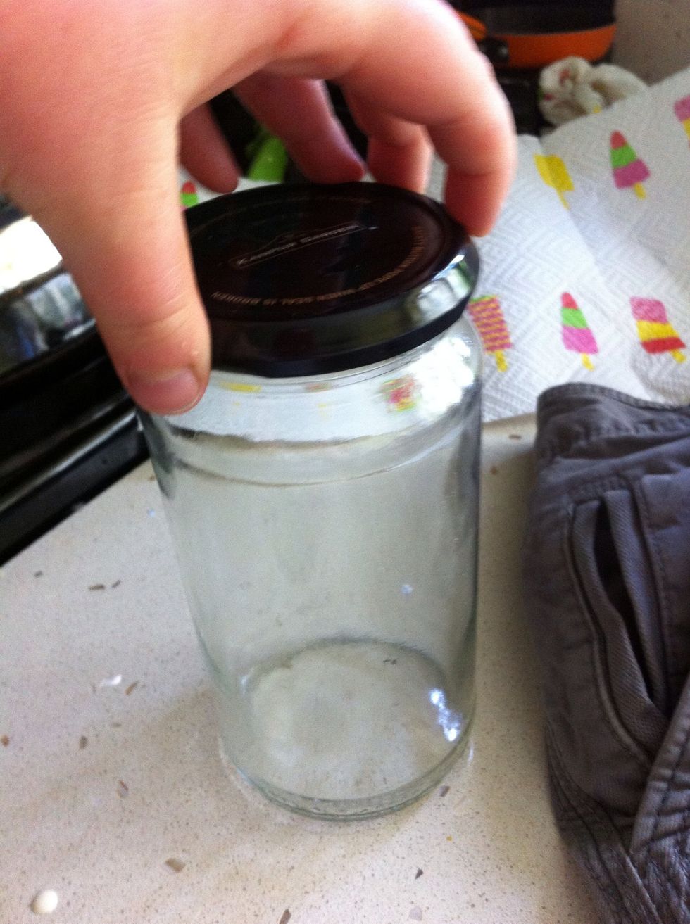 Clean a jar and take of the label Mine was a tikka masala
