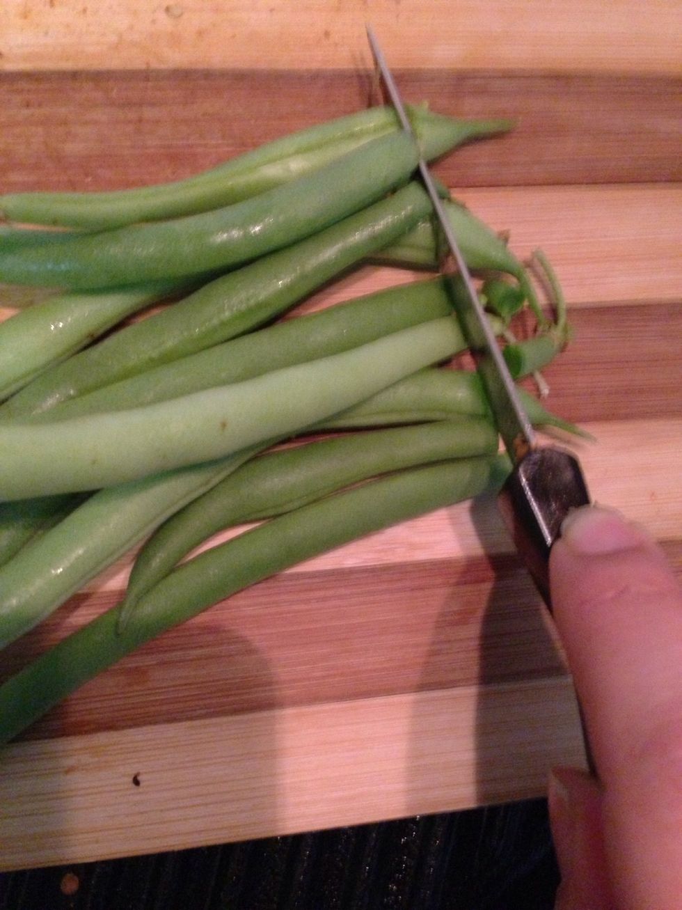 Clean and cut the tips