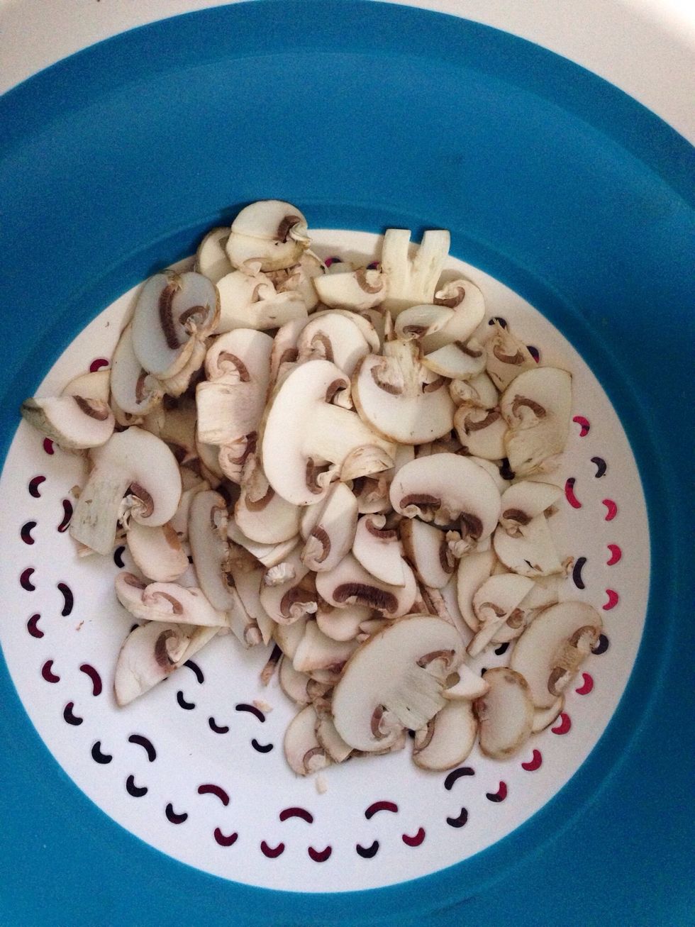 Clean and Slice the mushroom