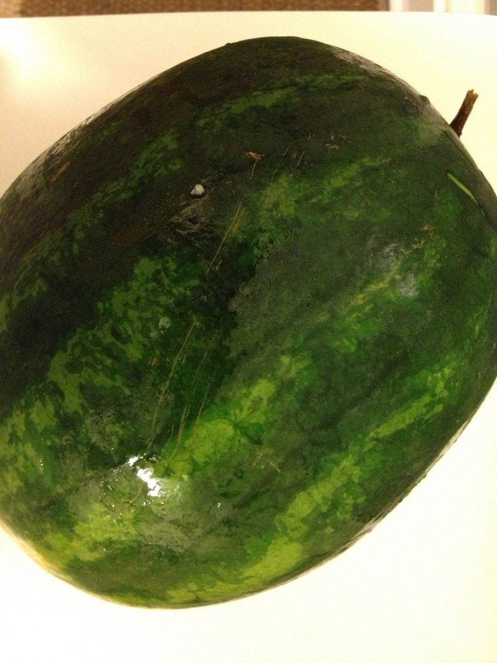 Clean and wash the watermelon.