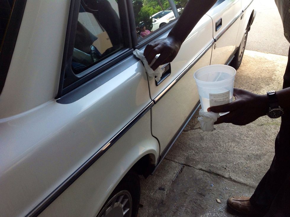 Clean area around chip