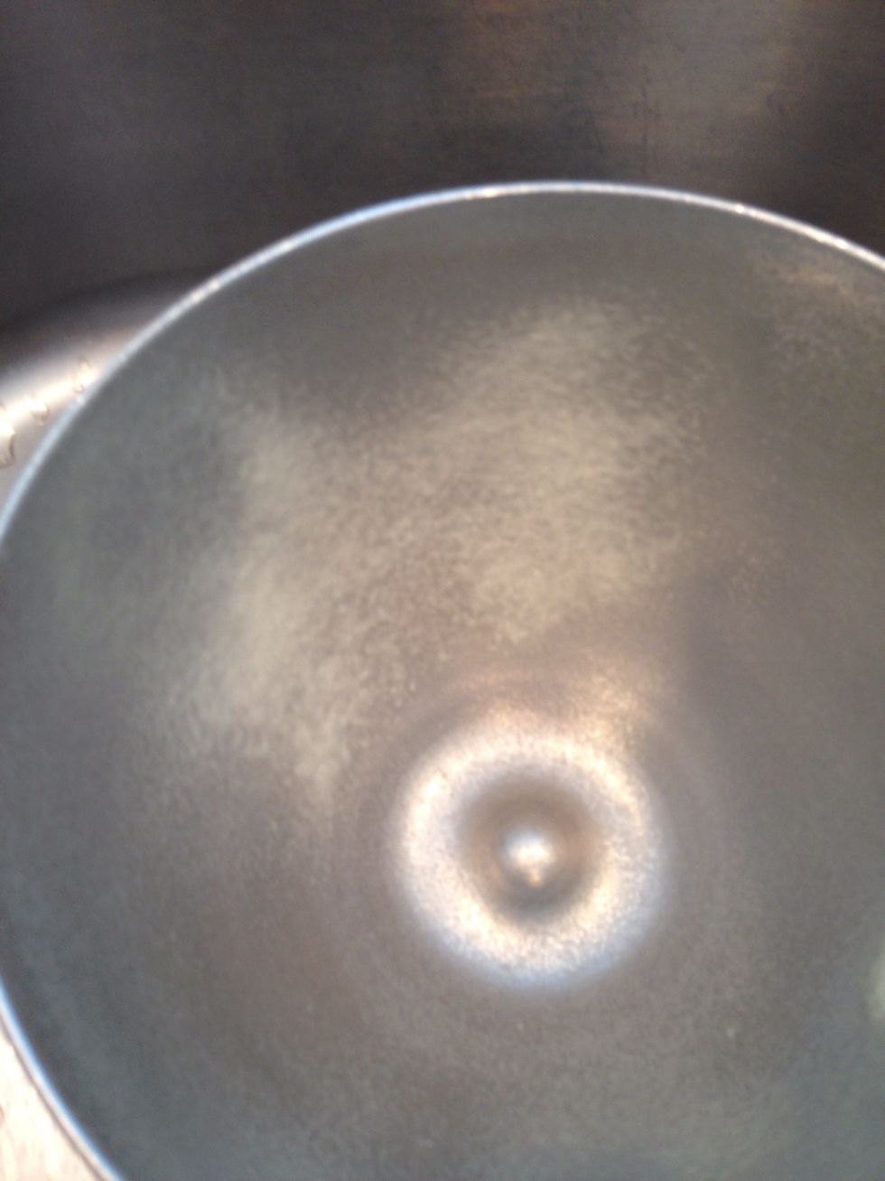 Clean bowl, which you have sprayed with