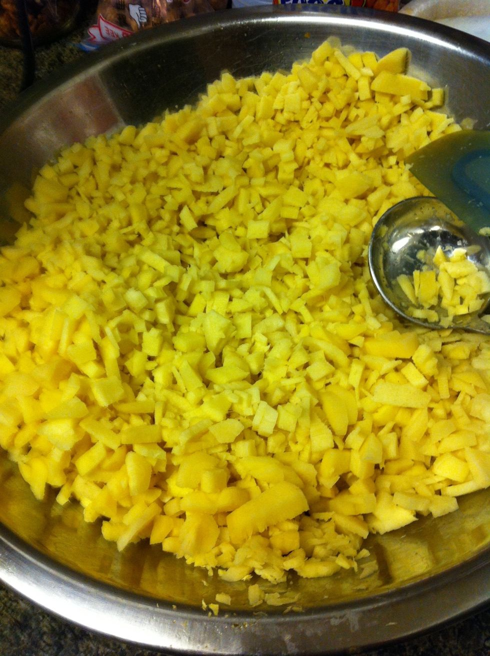 Clean, peel and chop it up!
