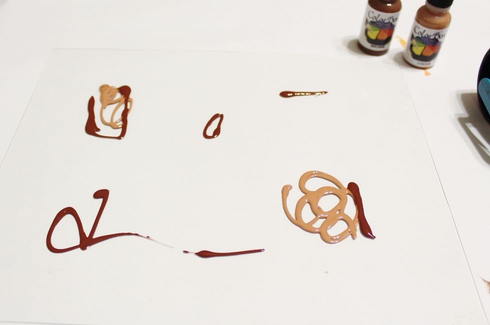 clean Plate to prepare for next layer. add inks in a few spaces on Plate...