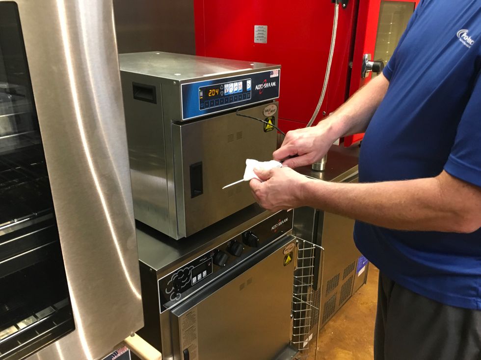 Clean the Alto-Shaam Cook & Hold probe.