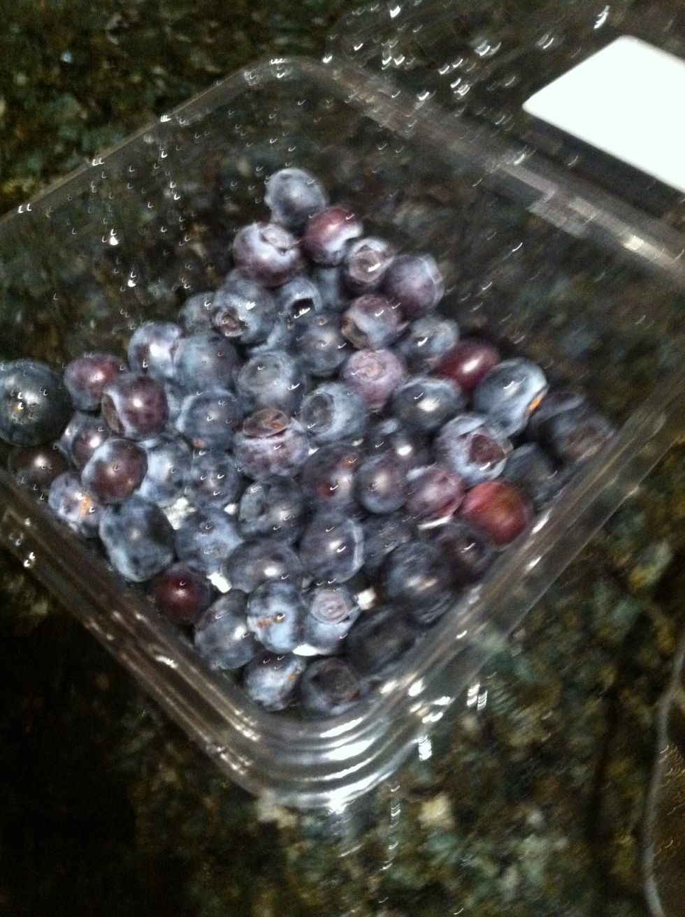 Clean the blueberries