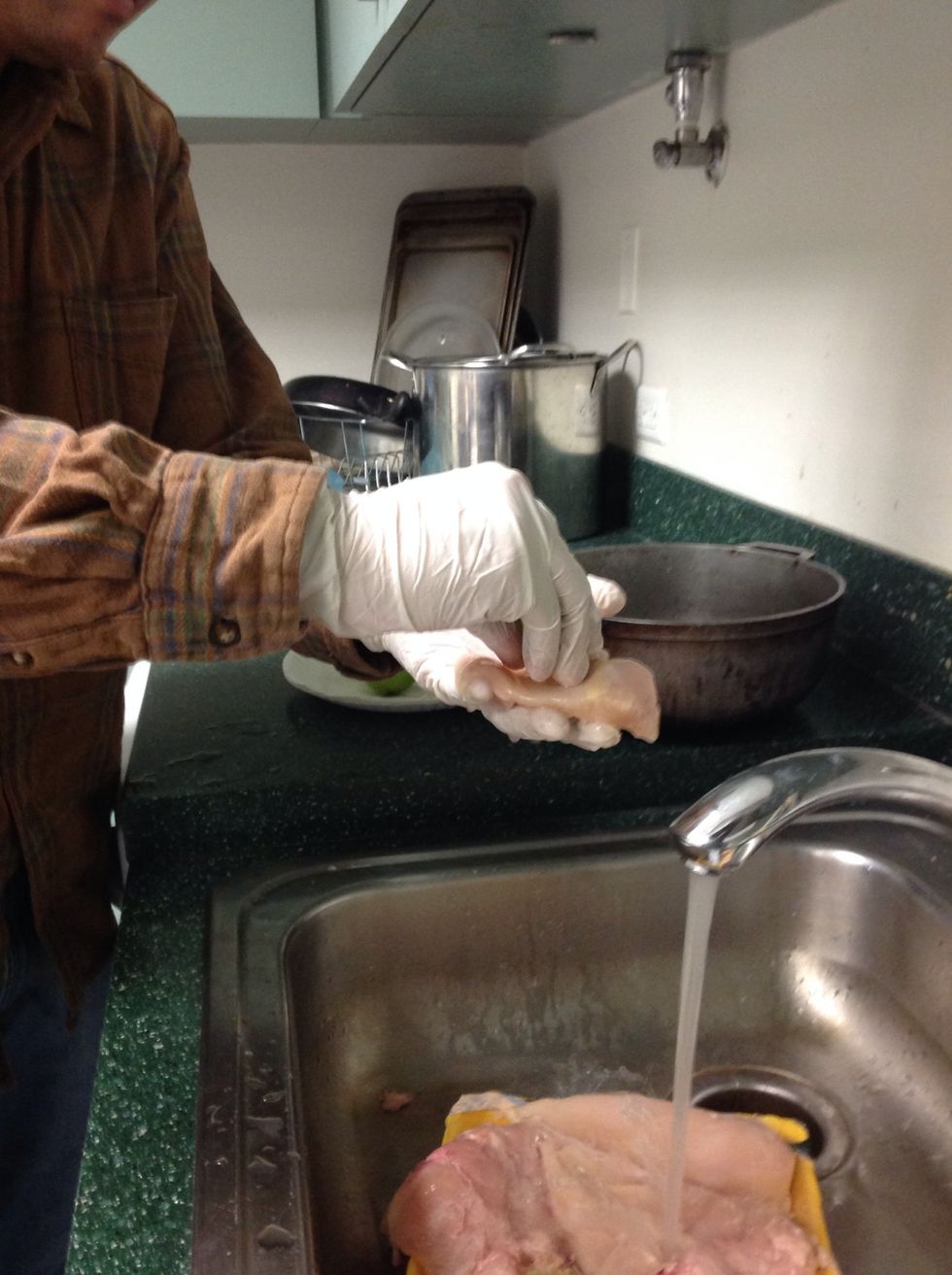 Clean the Chicken w/ lime