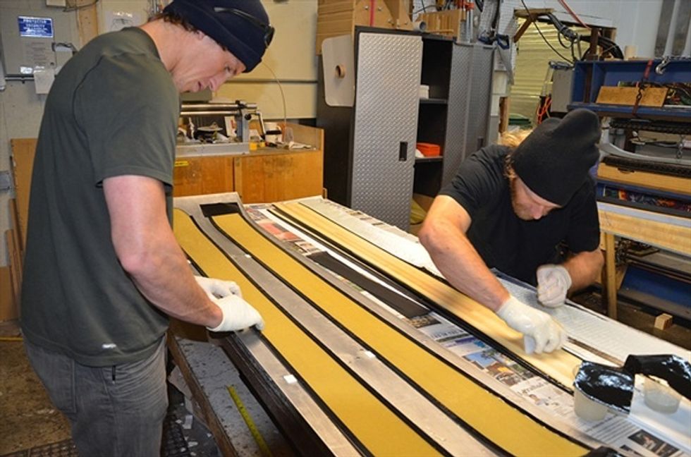 Clean the mold and get all materials ready for the final layup of the ski