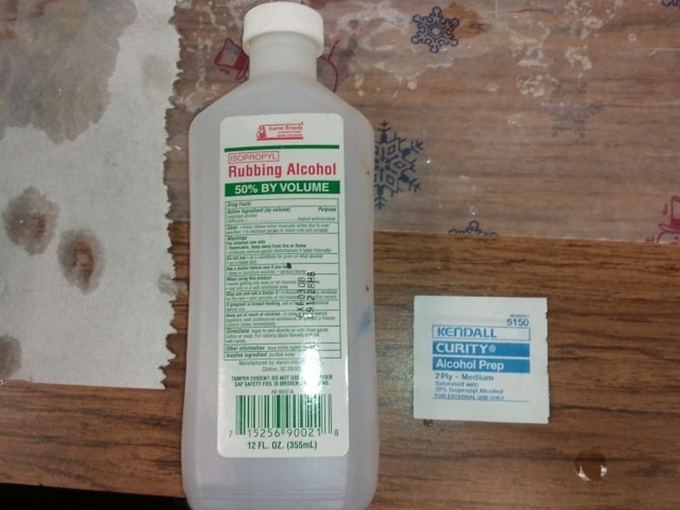 CLEAN THE MUMMY- Use alcohol and cotton balls or alcohol wipes to clean the mummy.  This represents cleaning the body with wine, done by the Egyptians at the start of the mummification process.