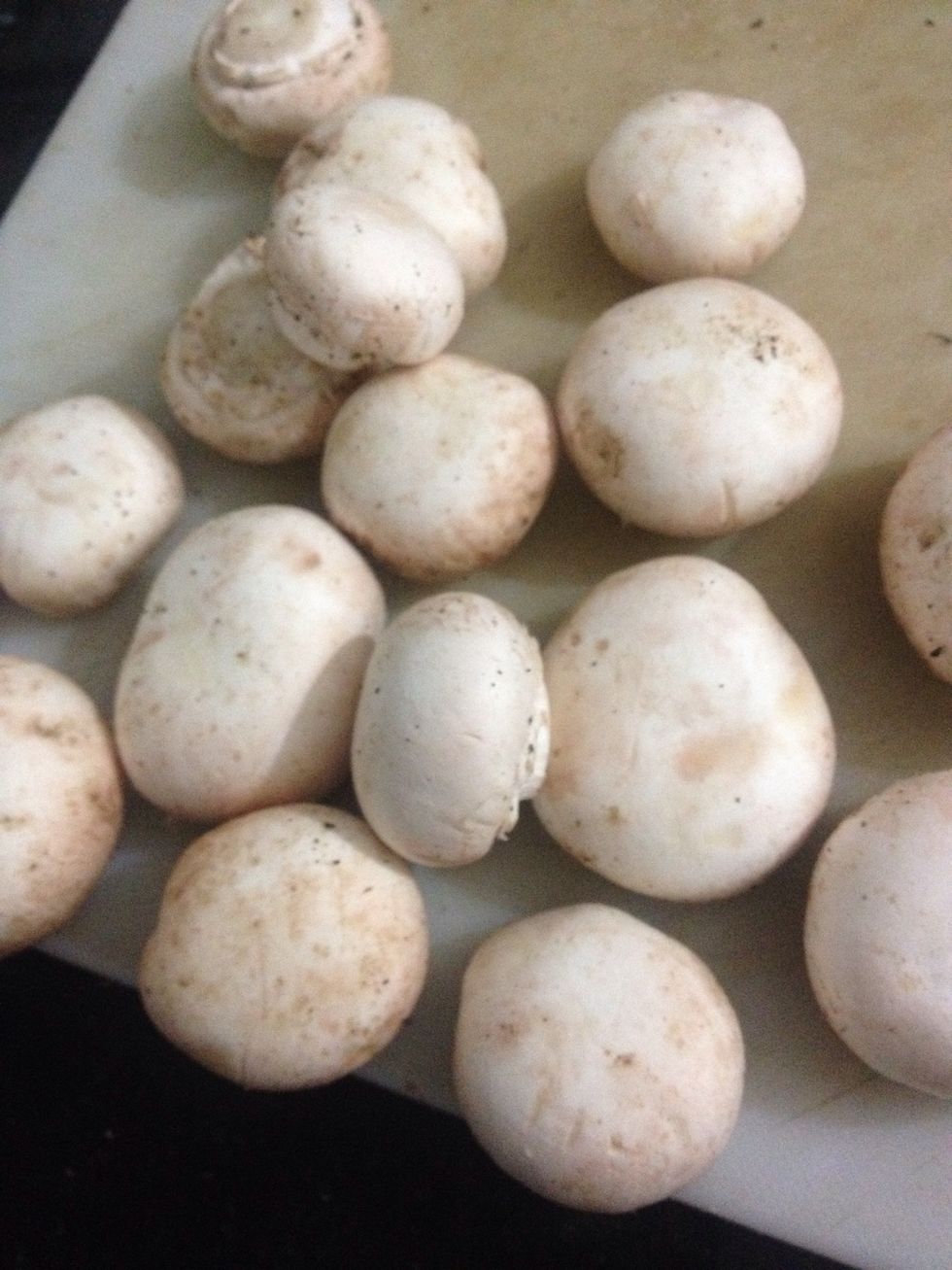 Clean the mushroom and cut the stalks