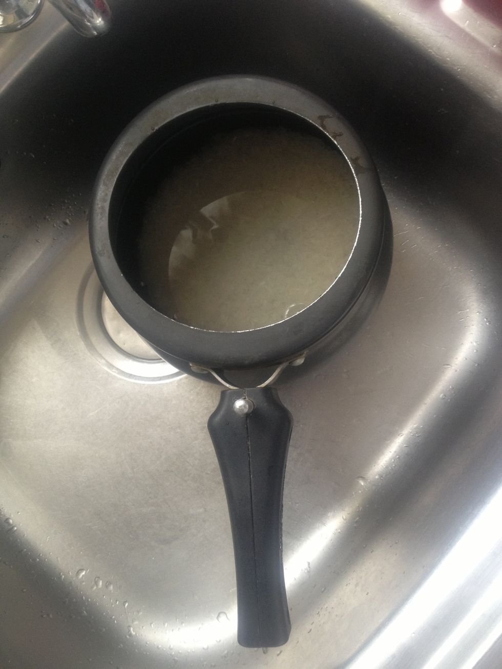 Clean the rice with clean drinking water just once. Do not clean too much as the main vitamins and minerals present on the outer layer go out with water if you clean too much.