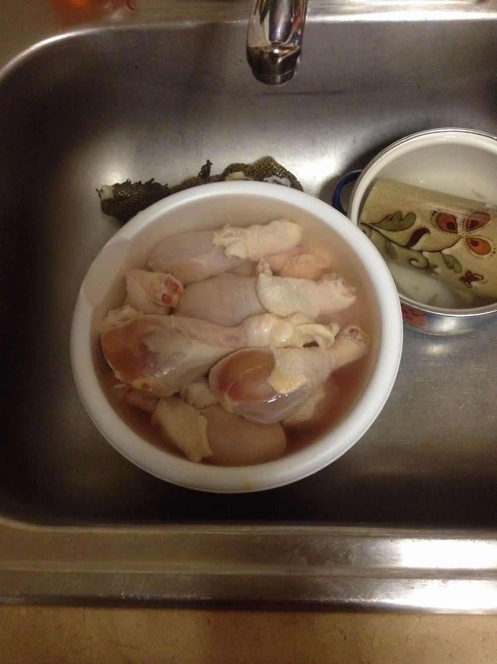 Clean three times with warm water and vinegar