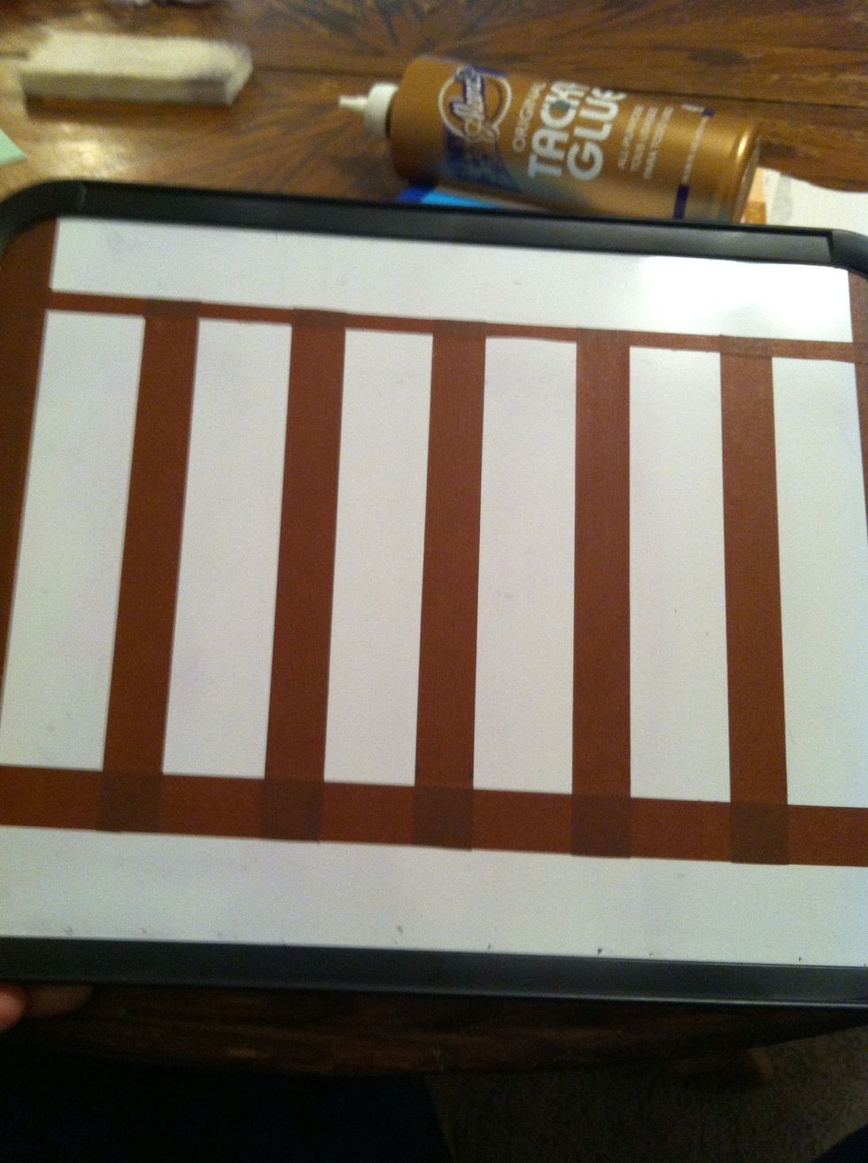 Clean up the edges. I added lines going across using the permanent marker, but forgot to take a picture. These make the 'credits'.