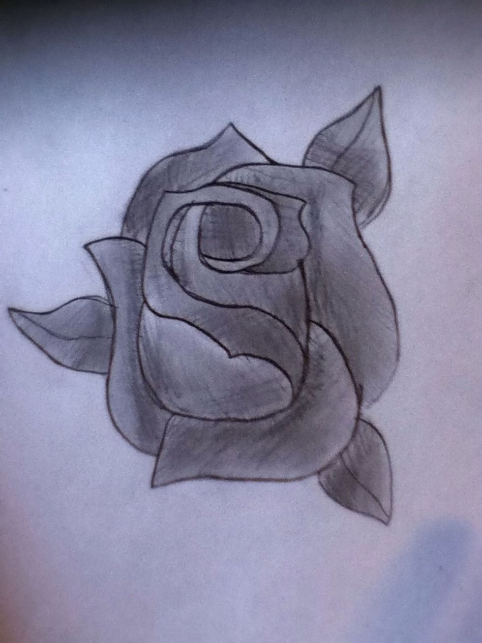 Clean up the edges with an eraser and darken the lines.