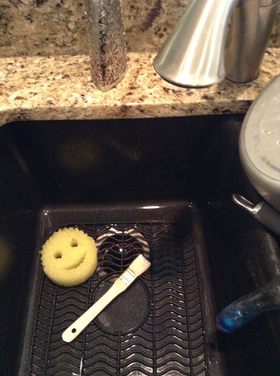 Clean your brush so you can use it again sometime(:!!!!